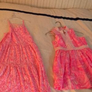 Pink Floral Kids Dress Set